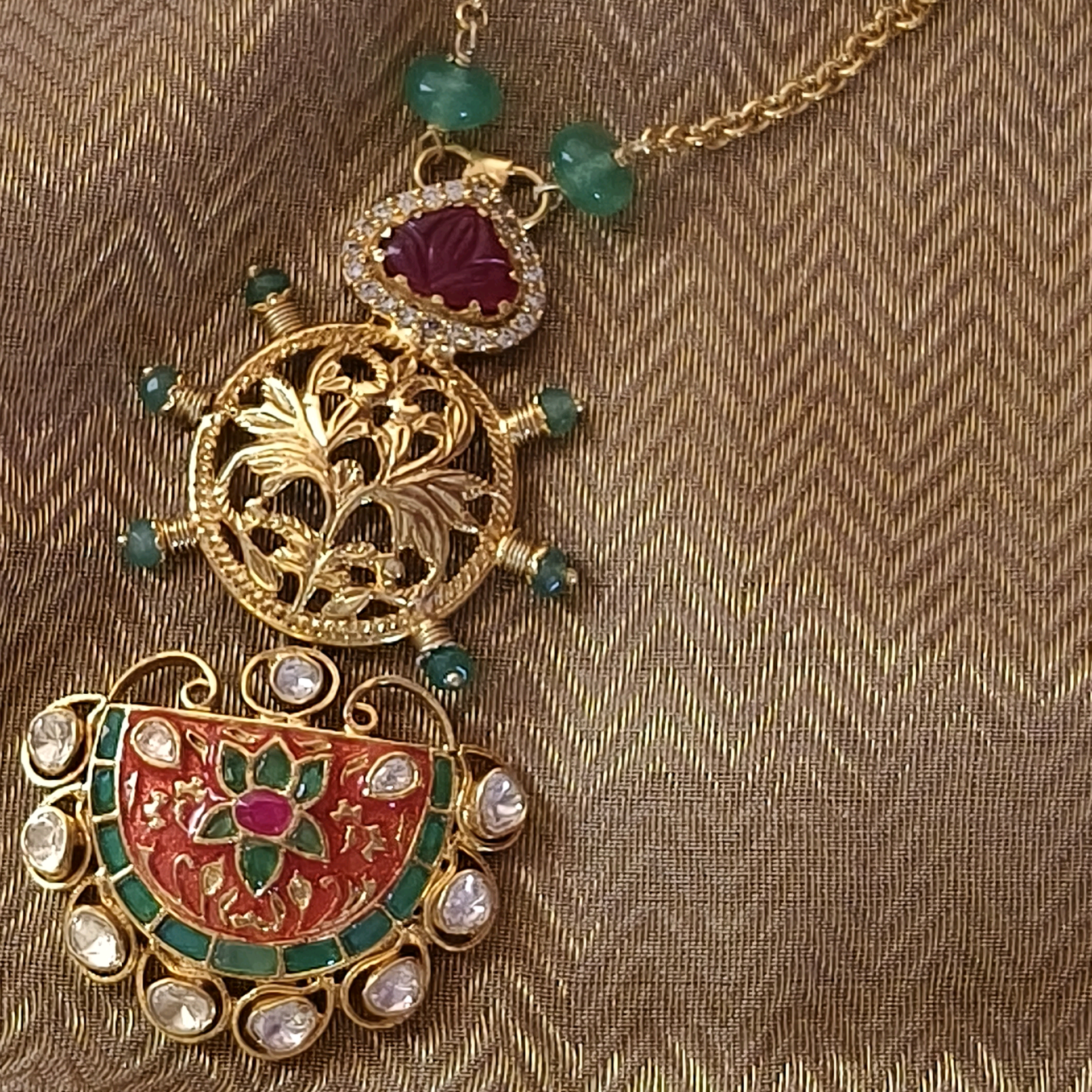 Nayaab Long Necklace with Minakari Work